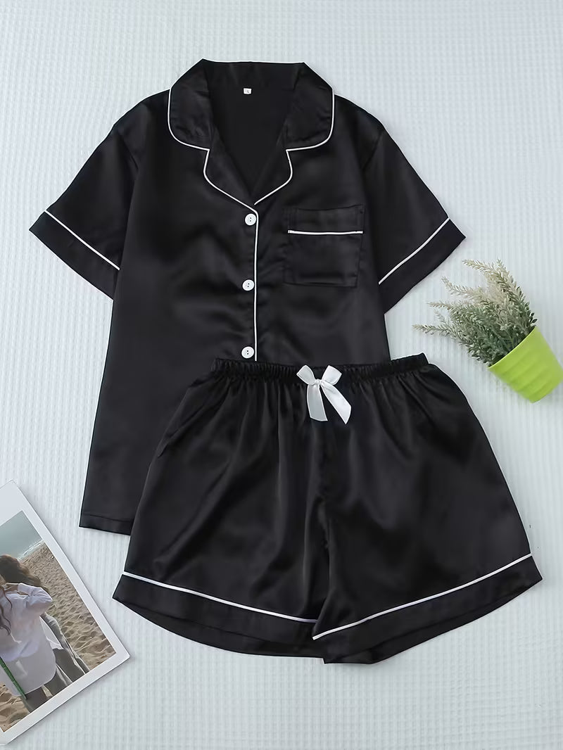 Elegant Satin Pajama Set for Women