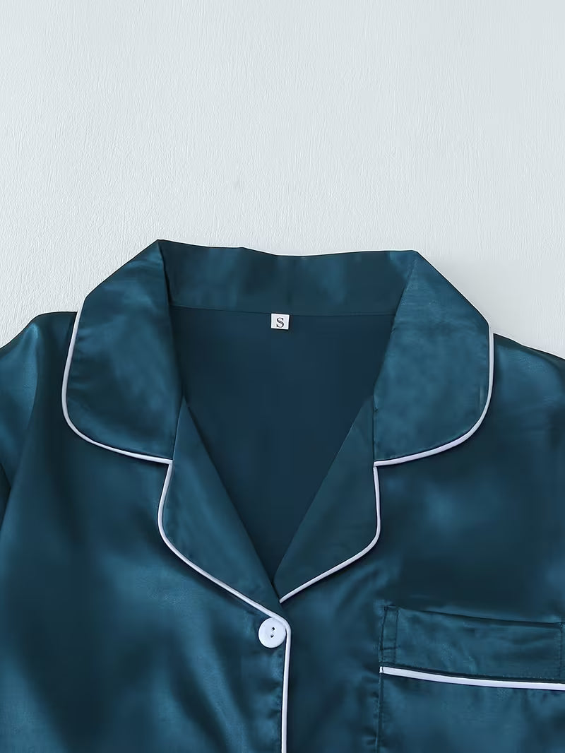 Elegant Satin Pajama Set for Women