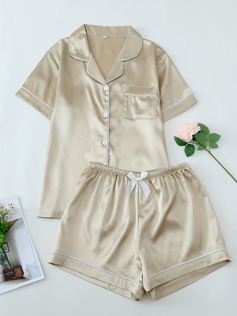 Elegant Satin Pajama Set for Women