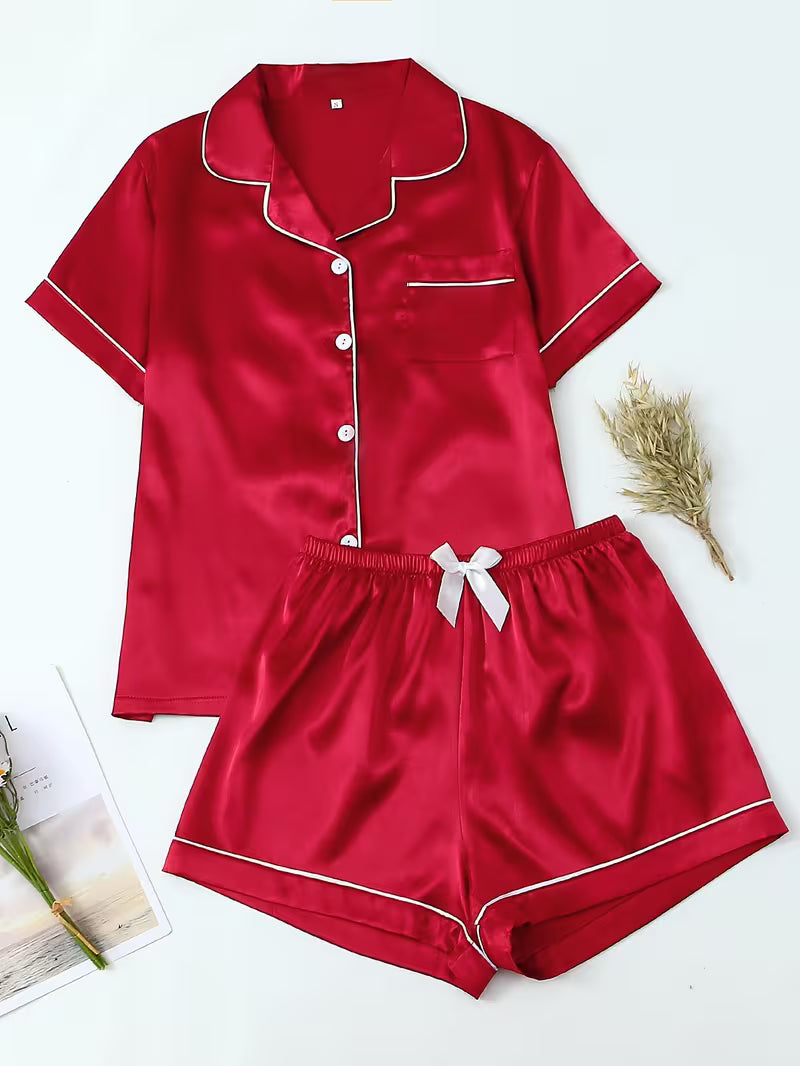 Elegant Satin Pajama Set for Women