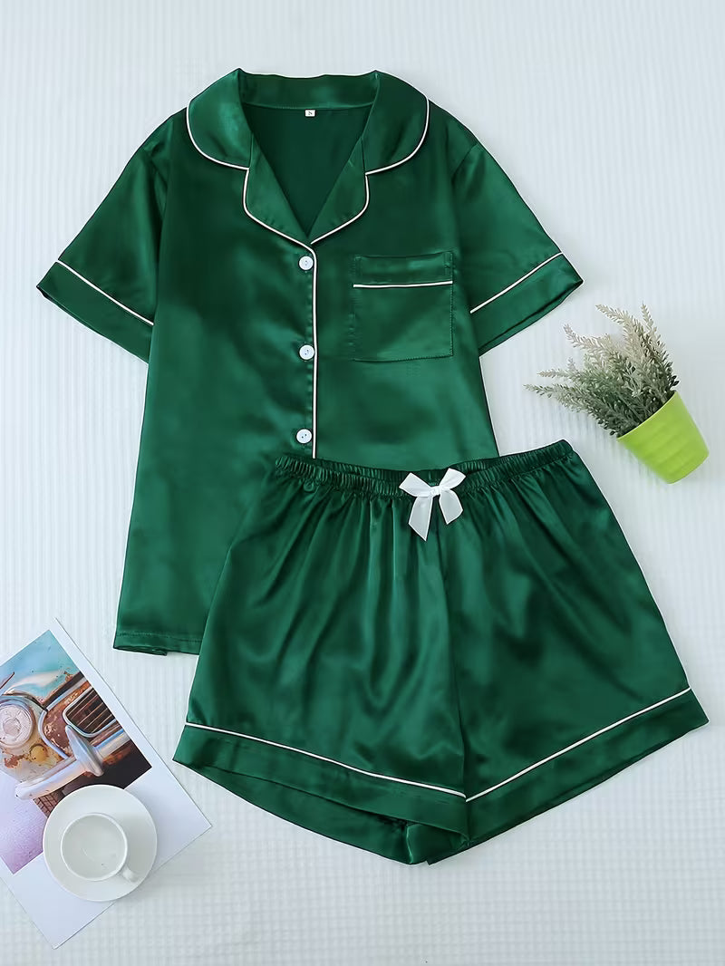 Elegant Satin Pajama Set for Women