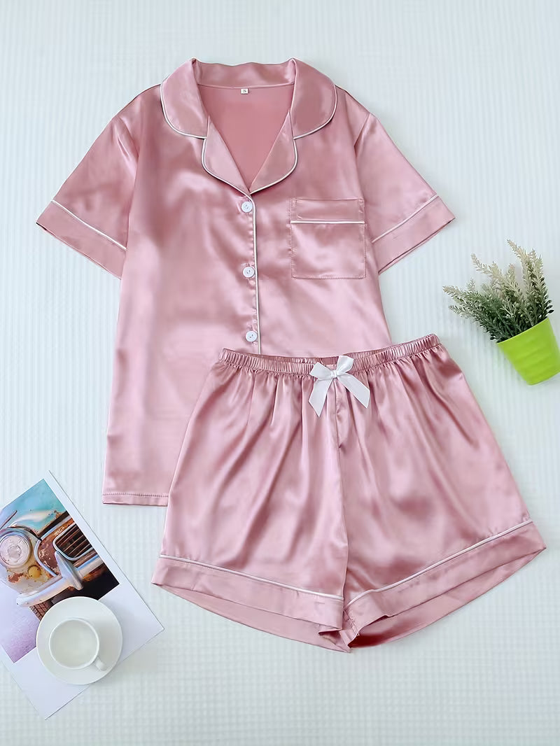 Elegant Satin Pajama Set for Women